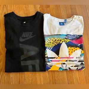 Bundle of 2 T-shirt’s. Size large.  Nike and adidas.